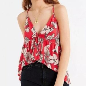 Urban Outfitter Alice Tie Peplum Tank NWT